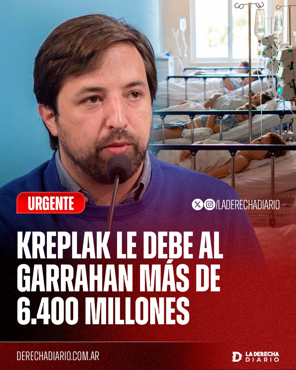 🚨🇦🇷 | KREPLAK PAGALE AL GARRAHAN: El miserable ministro de Salud de Kicillof, Nicolás Kreplak, le debe más de 6.400 millones al hospital de niños a través de la obra social bonaerense IOMA, mientras acusa al gobierno de Milei de "desfinanciarlo".