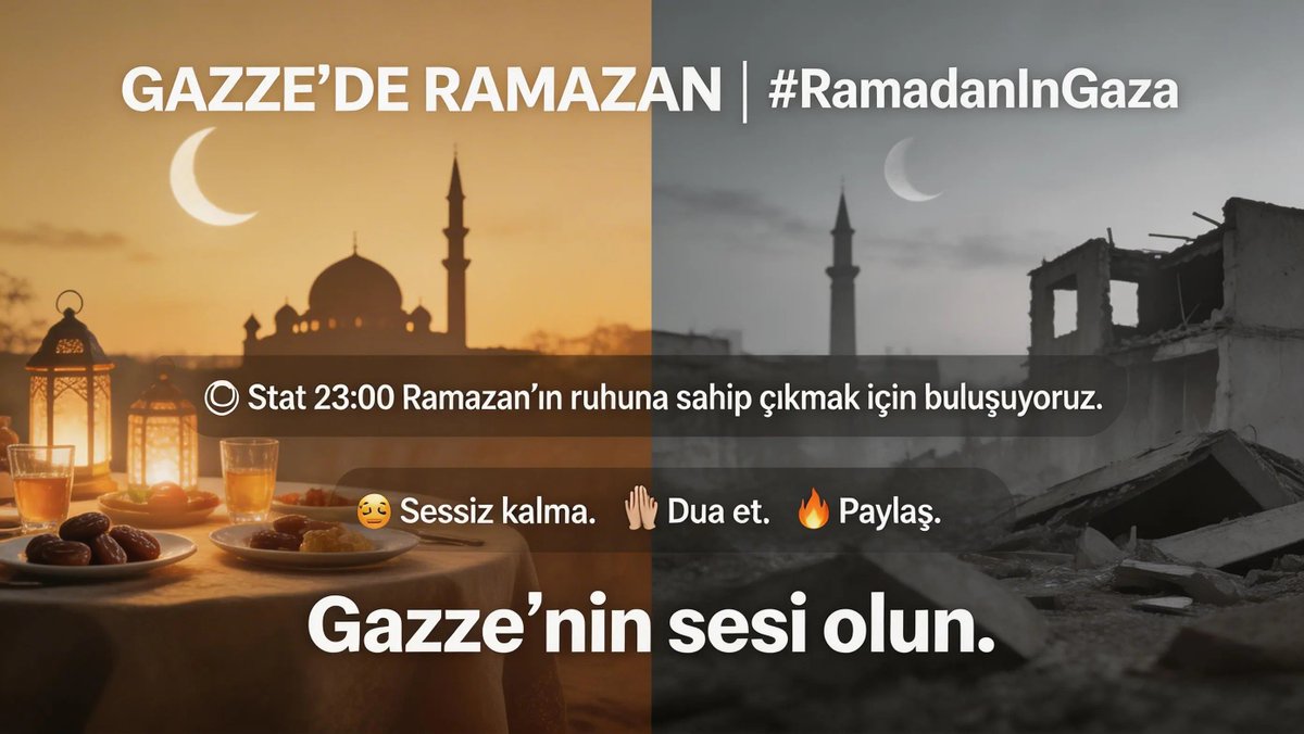 GÜNDEM BAŞLADI ❗❗❗

Gazzenin Bizimle Paylaşacağı 
Yükü Okadar Biriktiki 
Gazze ÜMMETİ Kardeşlerini Bekliyor 

🏷️GAZZEDE RAMAZAN 
🚨 #RamadanInGaza