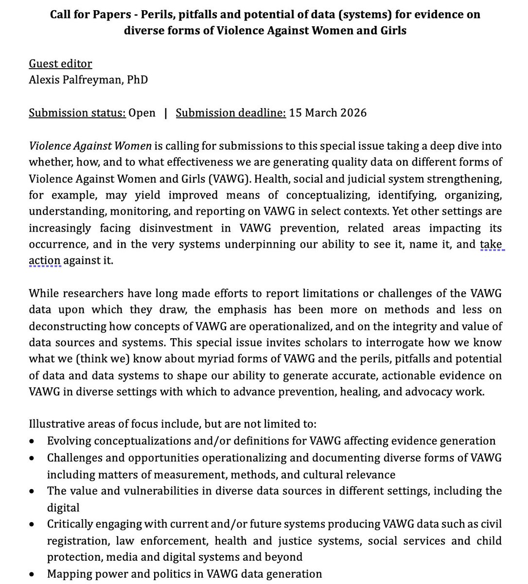 Violence Against Women Journal tweet media