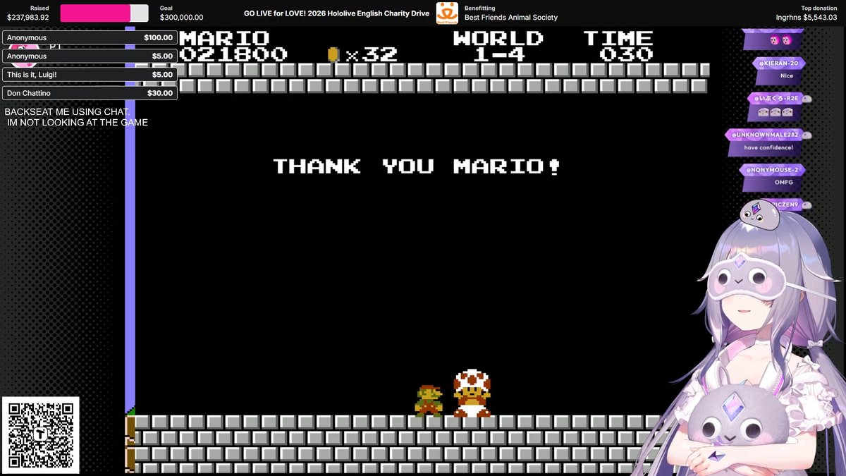 Beating World 1 of Super Mario blindfolded with chat backseating is WILD, first time playing the game too! Great job Biboo!!!
#GOLIVEforLOVE #LIVEseki