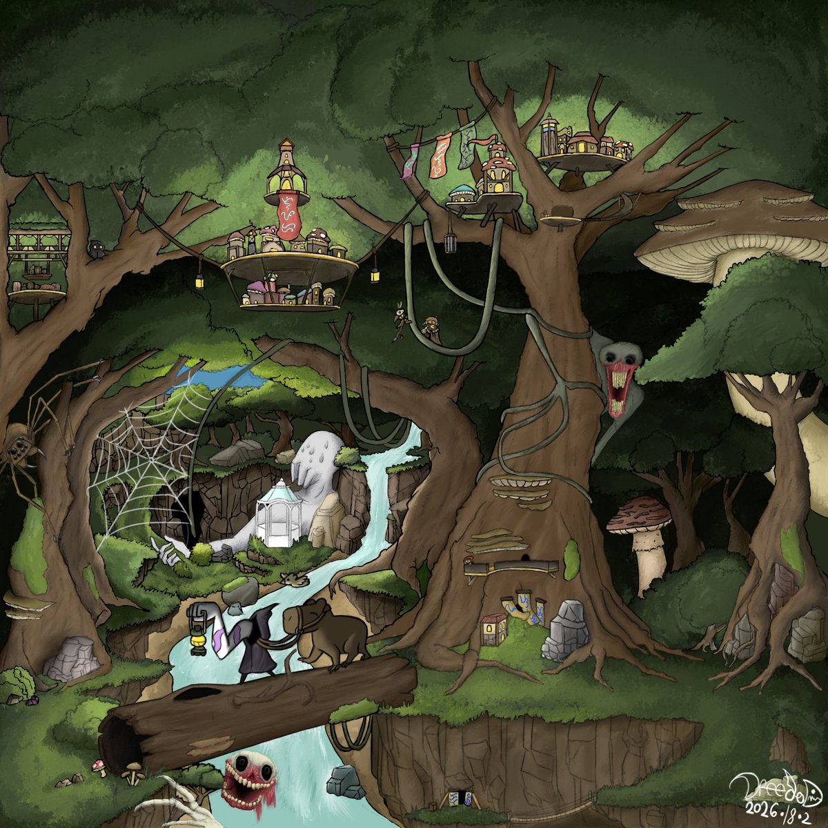 dreedod87130's tweet photo. "Deep Within The Woods"

IT'S FINALLY DONEEE, proud of how the day and night version turned out, enjoyed rendering the hell out of this https://t.co/UCkmhX5NLw