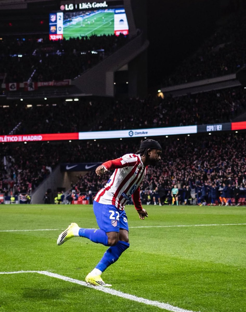 FabrizioRomano's tweet image. ❤️🤍🇳🇬 Ademola Lookman scores his first UCL goal for Atlético Madrid with 5 G/A in his first 4 starts as Rojiblanco.