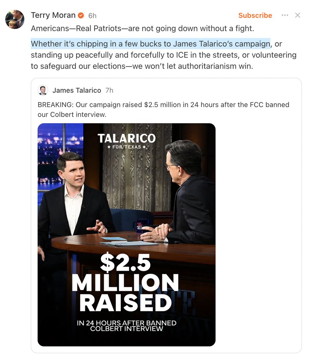 Crazy to think this guy was an ABC News senior correspondent just last year and then seamlessly transitioned into raising money for Democrats as an "independent journalist"