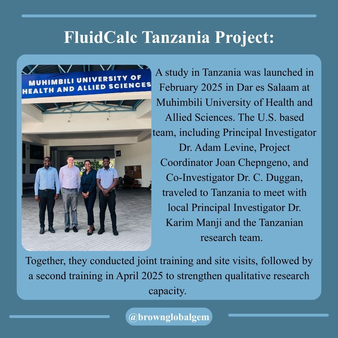 brown_global_em's tweet photo. Project Highlight: FluidCalc Tanzania Project
Amazing work from Dr. Levine and his collaborators!
👏👏
#browngem #mHealth #highlights #CDST #global https://t.co/IoZYohi8zq