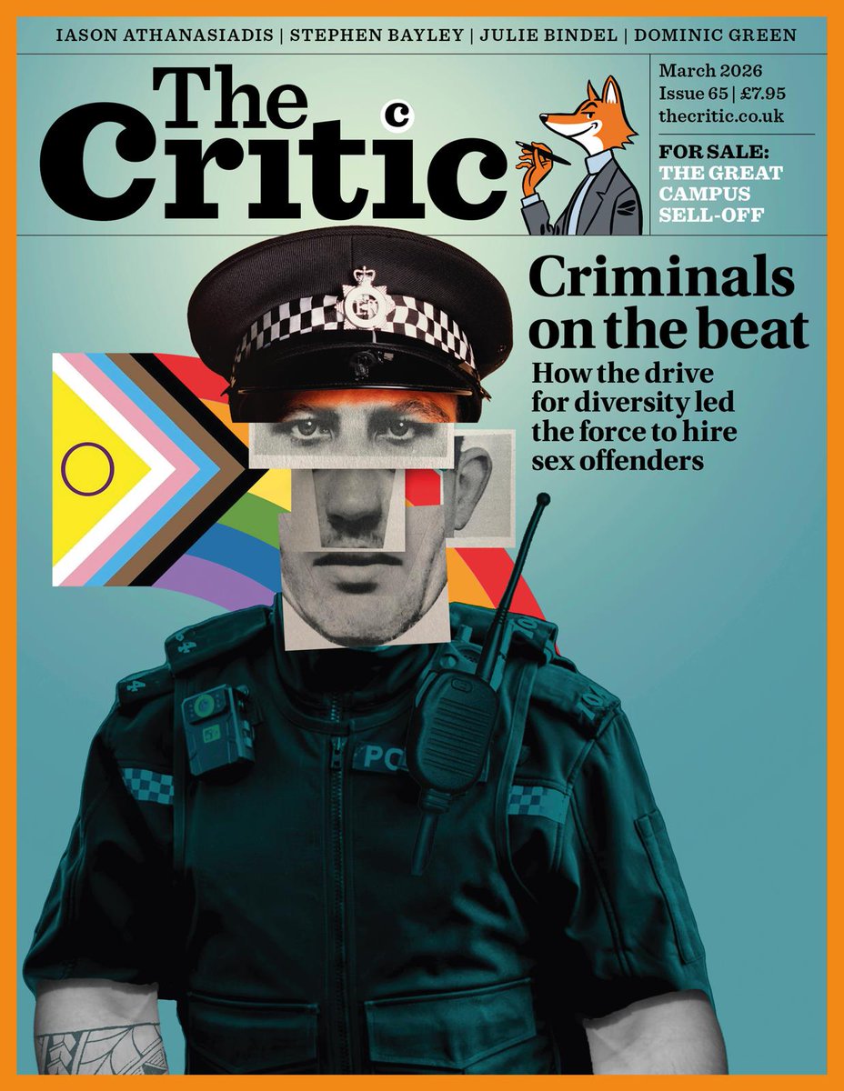 March's <a href="/TheCriticMag/">The Critic</a> has gone to press, featuring  <a href="/DaveASpencer/">David Spencer</a> <a href="/bindelj/">Julie Bindel</a> Stephen Bayley <a href="/Nina_Power_/">Nina Power</a> Iason Athanasiadis <a href="/DrDominicGreen/">Dominic Green</a>  <a href="/jo_bartosch/">Jo Bartosch</a> <a href="/NLebrecht/">Norman Lebrecht</a> Jonathan Glancey <a href="/PatPorter76/">Patrick Porter</a> Tim Congdon <a href="/JSMilbank/">Sebastian Milbank 🥀🇬🇧🏴󠁧󠁢󠁥󠁮󠁧󠁿</a> <a href="/HenryGJeffreys/">Henry Jeffreys is working on a new book</a> <a href="/SalemLola/">Lola Salem</a> 
Subscribe checkout.thecritic.co.uk/offers