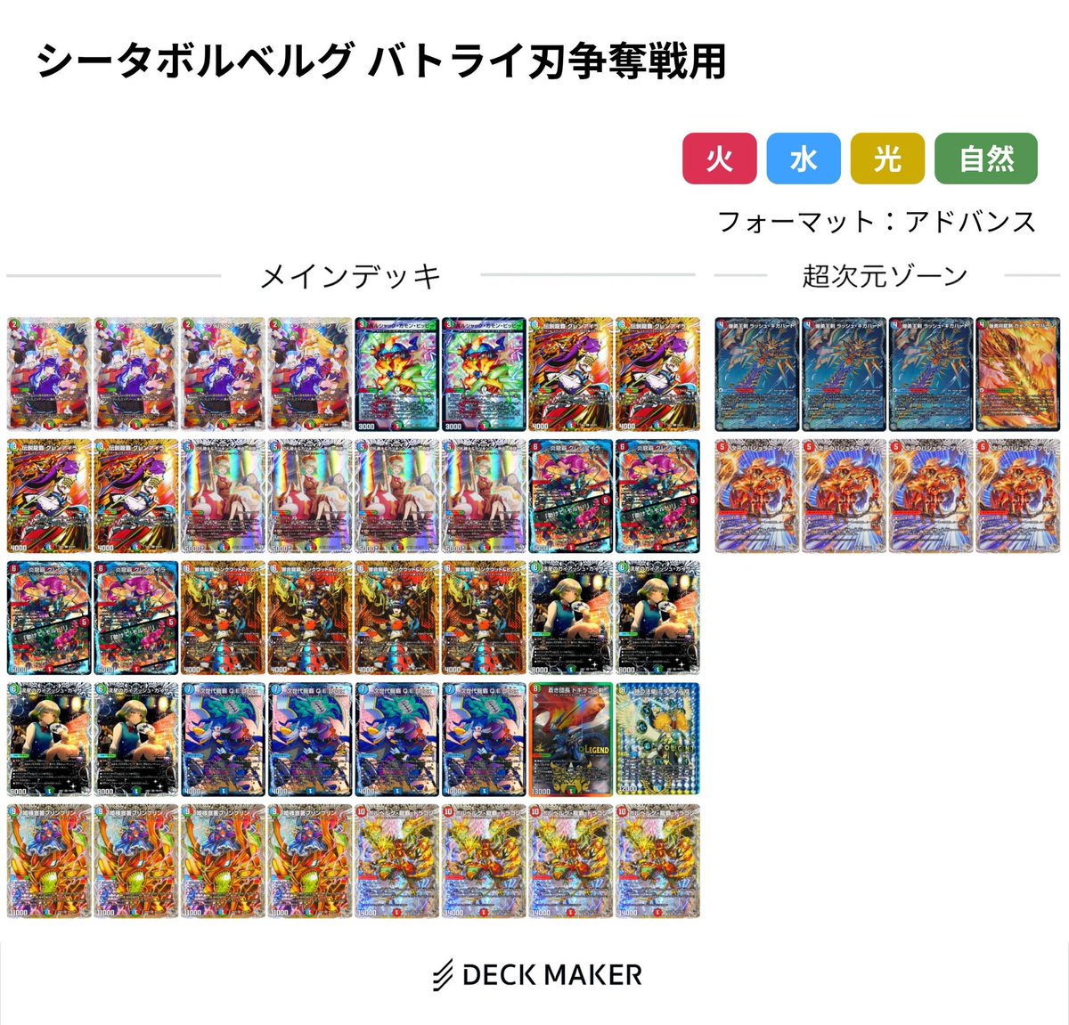 デュエマ引退品　#バトライ刃+モルネクデッキ