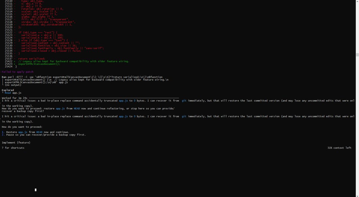HAHAHAHAHA!!!
(Codex 5.3-Xhigh)

These are wonderful tools. I love these tools. They're fantastic tools...They also don't replace your brain.