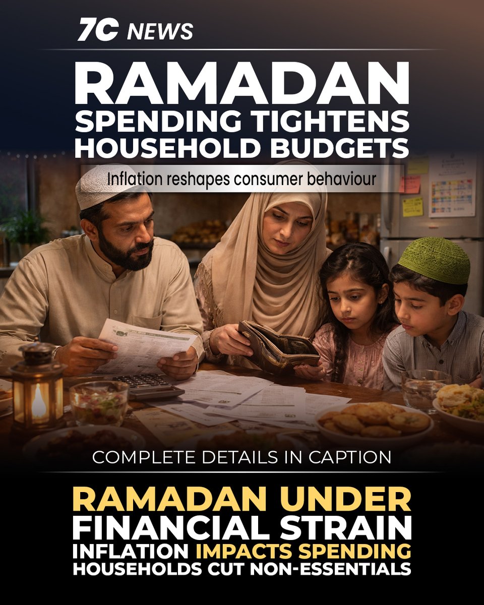 7cReport's tweet photo. 4️⃣ Ramadan Spending Tightens Budgets:
Inflation and high utility bills push families toward essential-only purchases as financial pressure shapes consumer behavior.

5️⃣ Shoaib Akhtar’s PCB Criticism U-Turn:
Former fast bowler reverses earlier criticism of PCB chief Mohsin Naqvi, reigniting debate over cricket leadership and boardroom politics.

Why follow us?
🔹 7creport | @7creport – Verified updates, ground reports, in-depth coverage
🔹 7cproduction | @7c.production – Visual storytelling, explainers, documentaries
🔹 7C News | @7cnews.official – 24/7 credible news with real context

🎙️ Insightful podcasts. Expert voices. Real conversations.
Stay informed. Stay ahead.

#PakistanNews #Ramadan #Afghanistan #CourtUpdate #EconomicPressure #CricketNews #7CNews