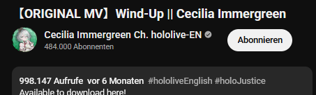 CecisImmerheim's tweet image. Hey, did you know that Cecilia's first original song Wind-Up is nearing the 1 million views?
Perfect time to give it another listen!

#ImmerScreen