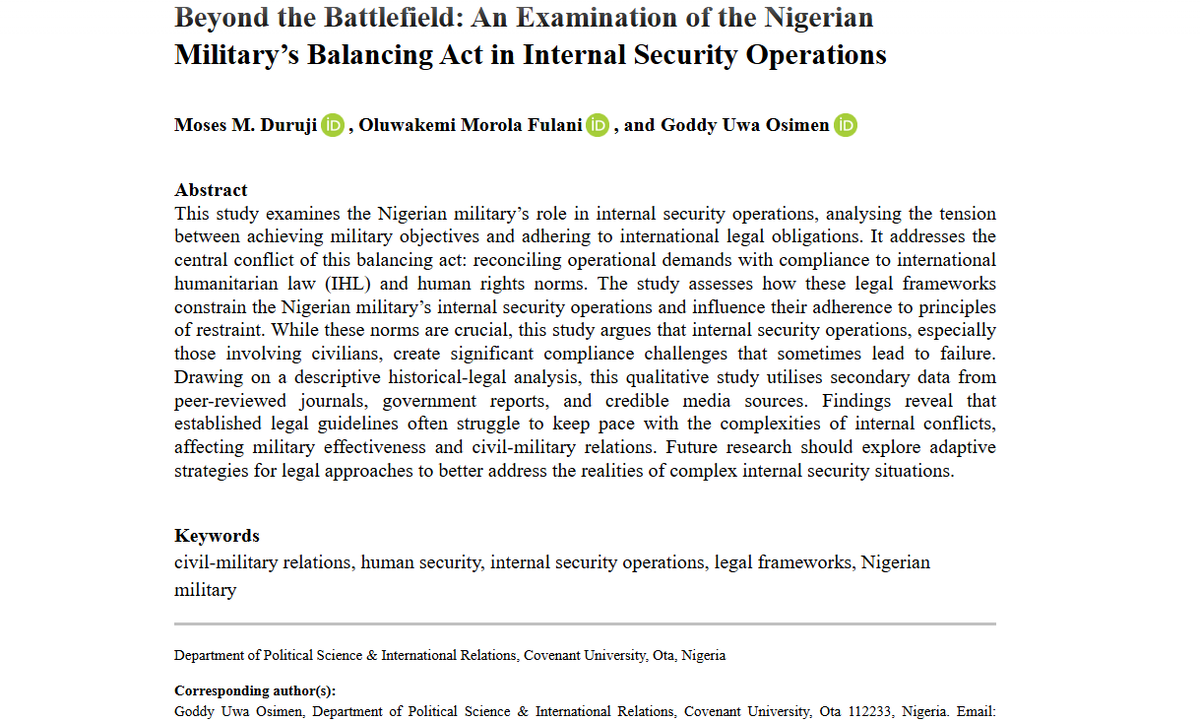 Armed Forces & Society tweet media