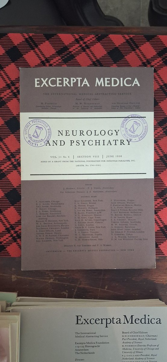 🖇 L'inventariazione della collana Excerpta Medica – Neurology and #Psychiatry costituisce un passaggio essenziale nella ricostruzione della memoria scientifica dell’ex Ospedale Psichiatrico Provinciale di #Rieti