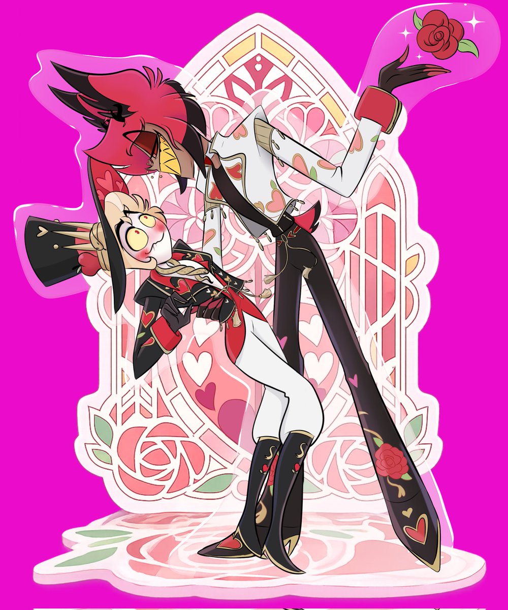Alastorsart's tweet photo. Hazbin relesases standees…and my artist brain said: “bet” ☺️💪 So here is my own version! 😍 #Alastor #HazbinHotel #HazbinHotelLucifer #radioapple #HazbinHotelAlastor https://t.co/jHvWscOcco