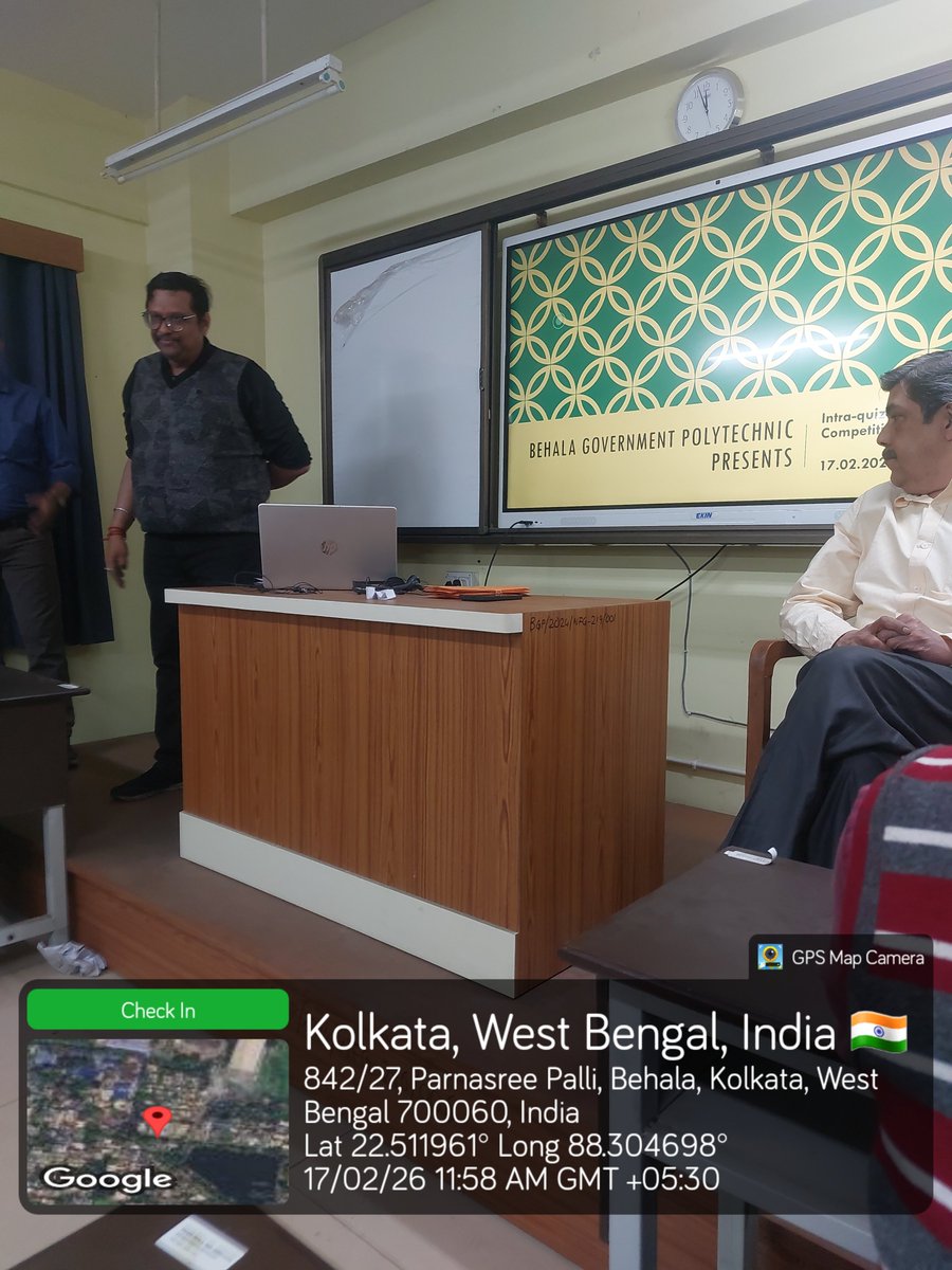 behalagovpoly's tweet photo. An Intra-quiz competition was organised at the Behala Government Polytechnic on 17th February 2026, all students, faculty members and staffs of the institute participated actively #Quiz #UtkarshBangla https://t.co/8P8u8ldfPc
