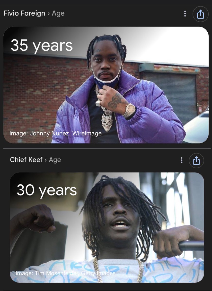 ByDobson's tweet photo. Fivio is half a decade older than Chief Keef so tell me how he ‘grew up on him’ 😭😭😭 https://t.co/kyIgHdyyaX