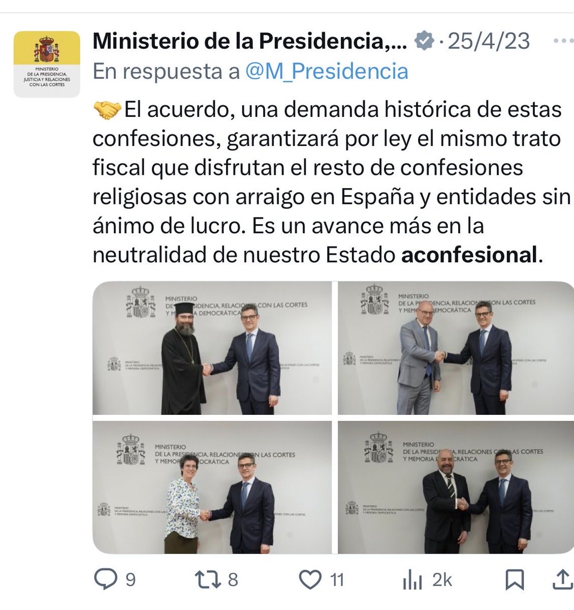 Es un avance más en la neutralidad de nuestro Estado aconfesional?