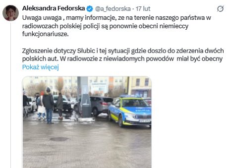 Pani <a href="/a_fedorska/">Aleksandra Fedorska</a> powinna być pociągnięta do odpowiedzialności za kłamstwa 
<a href="/PolskaPolicja/">Polska Policja 🇵🇱</a>