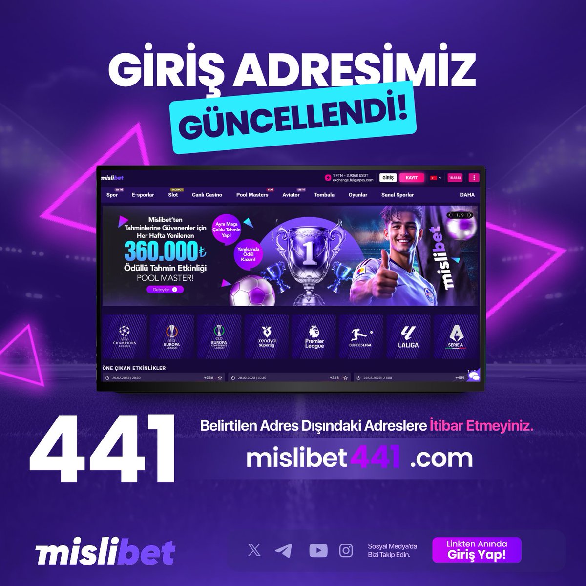 MislibetDestek's tweet photo. #Mislibet

🔗 Güncel Giriş Adresimiz ⬇️
https://t.co/IBSRJ8SZQr https://t.co/5WGDw9V6vk