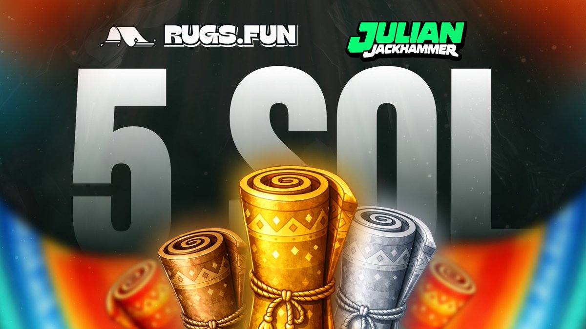 $400+ WAGER LEADERBOARD 🚨

RANKS &amp; PRIZES on julianjackhammer.com 🏆
Winners Announced Feb 25th 1PM UTC 🏁

To enter: rugs.fun/?start=Julian 👈