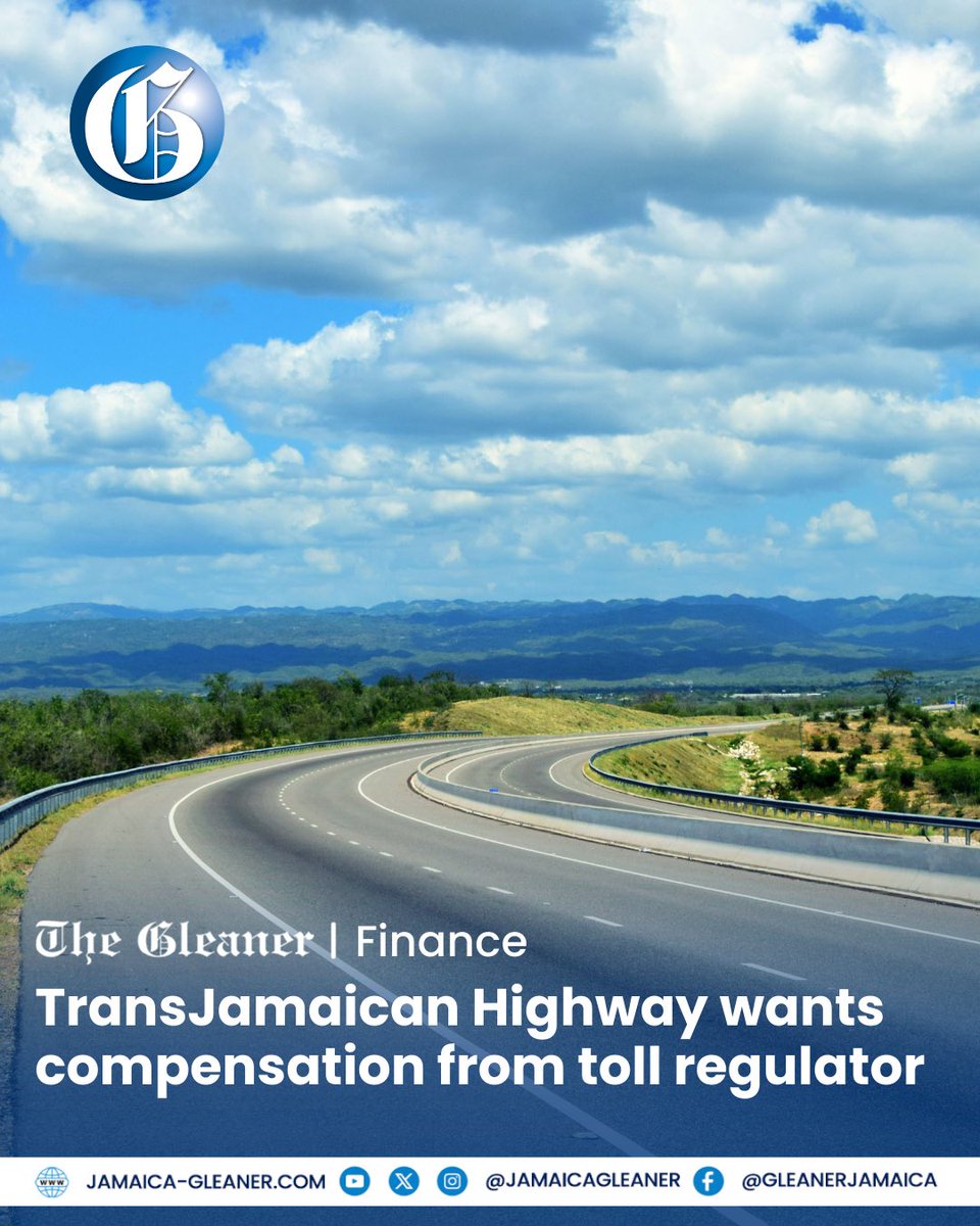 TransJamaican Highway Limited (TJH) wants compensation from the government after a 15 day toll suspension tied to Hurricane Melissa erased some US$3.5 million about J$550 million from fourth quarter revenue.

Read more: jamaica-gleaner.com/article/busine… #GLNRFinance