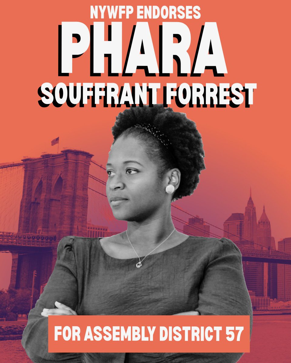 phara4assembly's tweet photo. I’m honored to receive the endorsement of @nywfp! I look forward to standing with bold WFP leaders to Tax the rich, protect our neighbors from ice, and to build a New York that works for all of us. 💪#VoteWFP https://t.co/ea8CPwES5E
