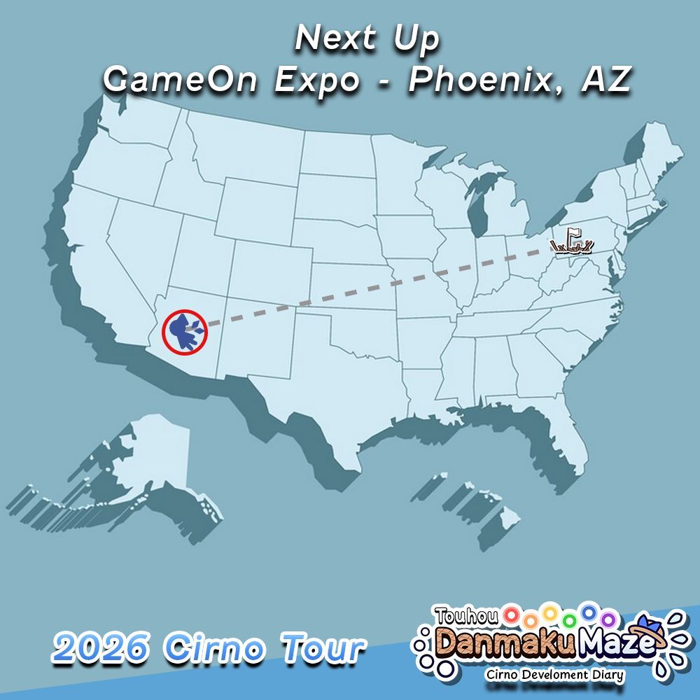 Where is Cirno going next? How about Phoenix, Arizona for the <a href="/GameOnExpo/">Game On Expo</a>! We'll have another special event trial while showing off our v0.6 update!