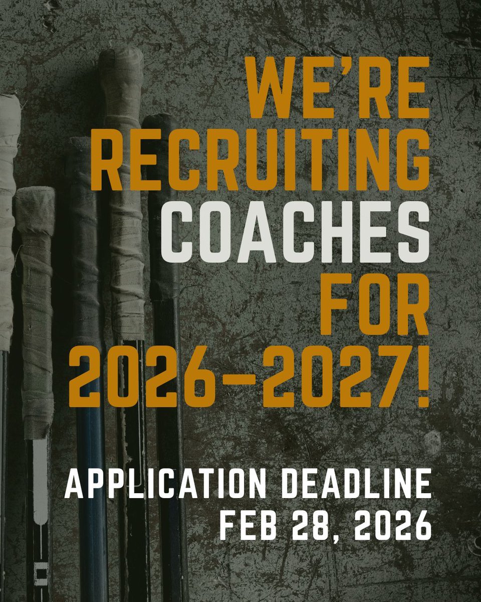 Calling all leaders and sports mentors! 🏒✨ We’re building our 2026–2027 coaching staff and we’d love to hear from you. If you’re passionate about helping kids grow in confidence, skills, and teamwork, please consider applying to coach.

📅 Application deadline: Feb. 28, 2026