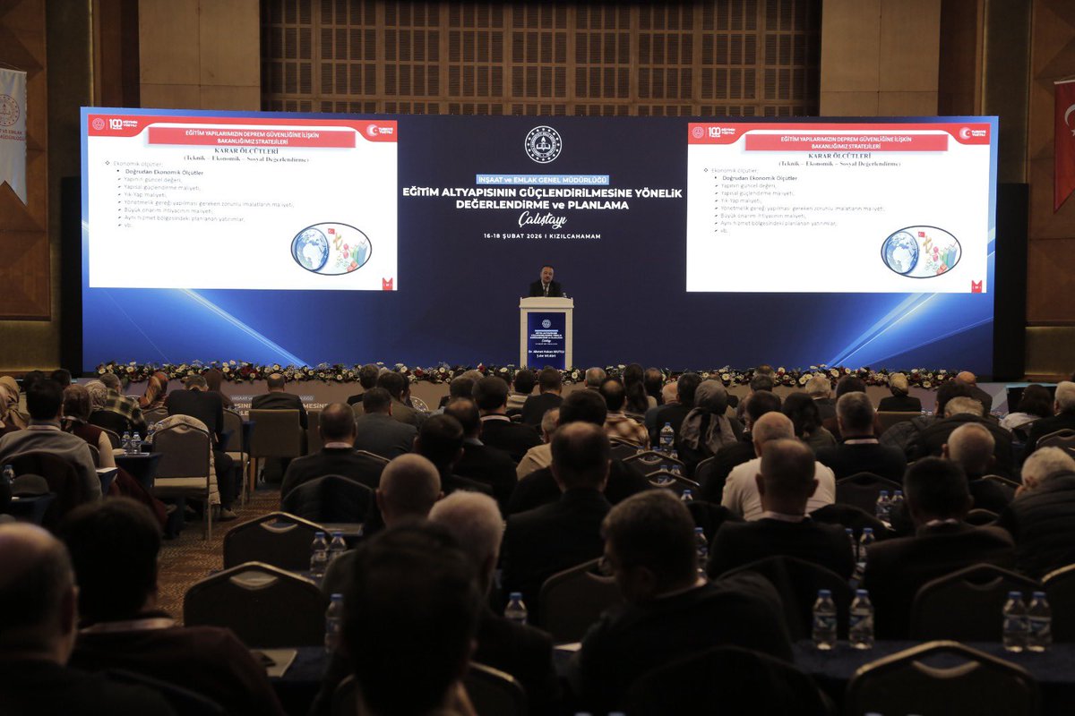 Çalıştayımızın son gününde şube müdürlerimizden Dr. Ahmet Hakan Mutlu “ Eğitim Yapılarında Deprem Güvenliği Çalışmaları &amp; Deprem Güvenliği İş Akış Süreçleri &amp; Gayrimenkul Büyük Onarım İş Akış Süreçleri “ konulu sunumlarını gerçekleştirdi.