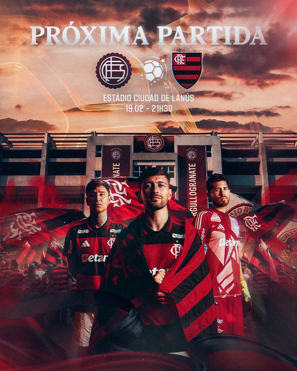 #PróximaPartida

🏆 Ida - Recopa
🆚 Lanús
🏟️ Estadio Ciudad de Lanús