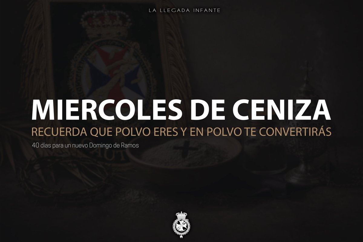 La ceniza nos recuerda el origen y el destino. Comienza la Cuaresma.

Que este tiempo nos encuentre unidos, con el corazón dispuesto y la mirada puesta en la luz que está por venir.

Comienza la cuenta atras...

#LaLlegadaInfante