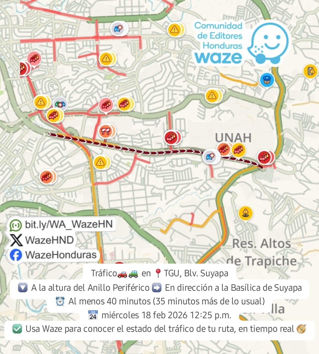 Trafico en Tegus tweet media