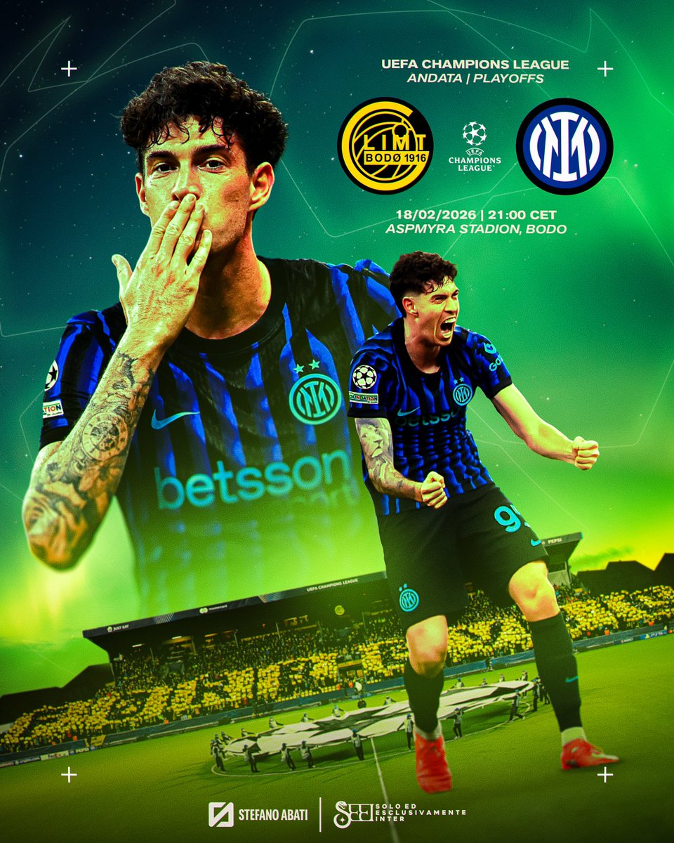 stefano_abati's tweet photo. 🎨⚫️🔵 Matchday graphic for @SoloEsclusivInt 

#BodoGlimtInter #ForzaInter #smsports #sportsdesign https://t.co/p295CUNgEP