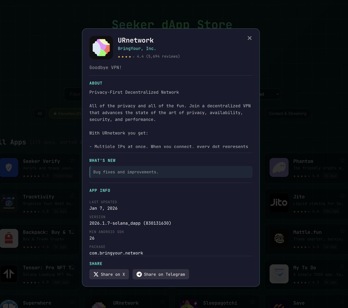 URnetwork tweet media