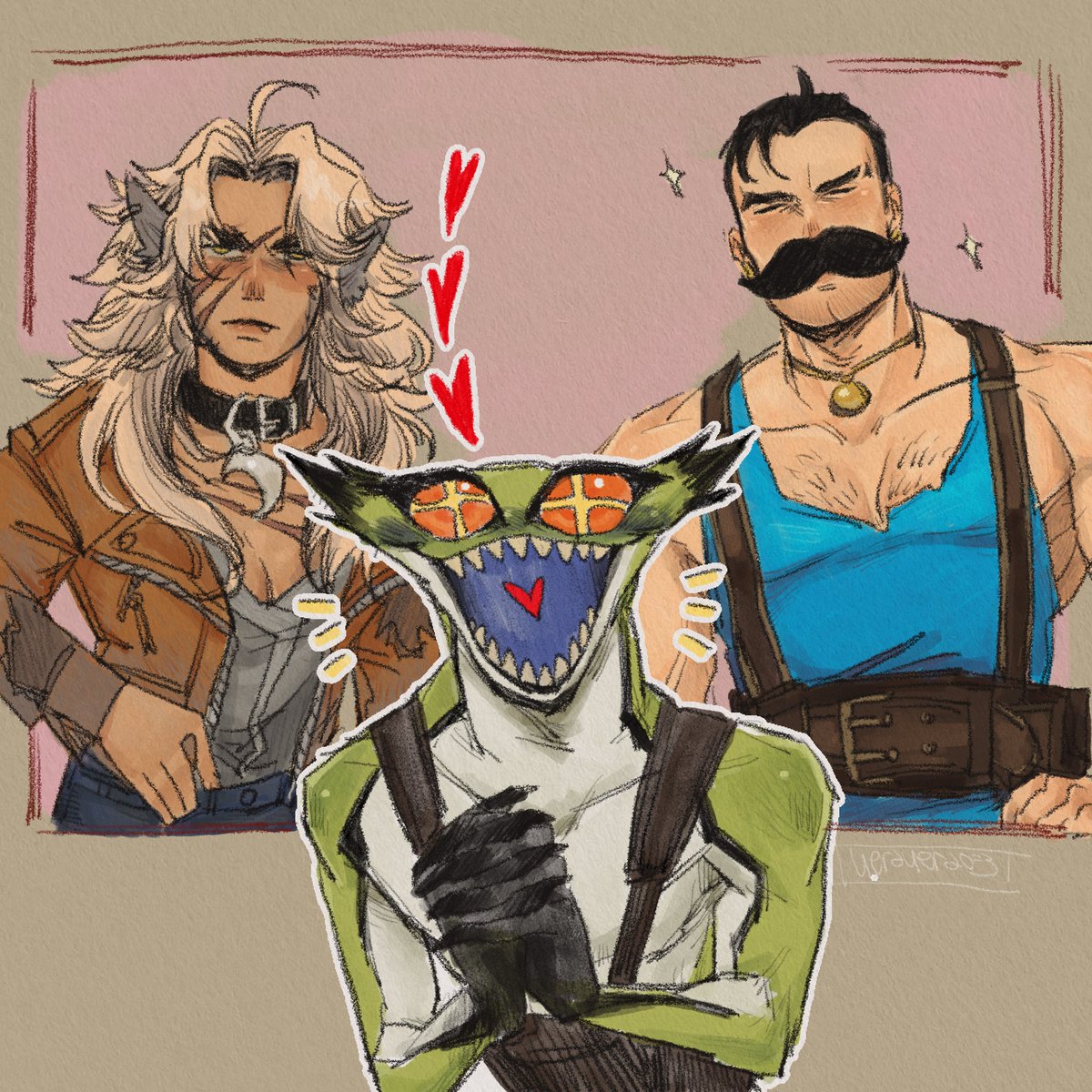 uerauerao's tweet image. Her bisexual shoulder angels or so thing idk 

#deadlock #deadlockfanart