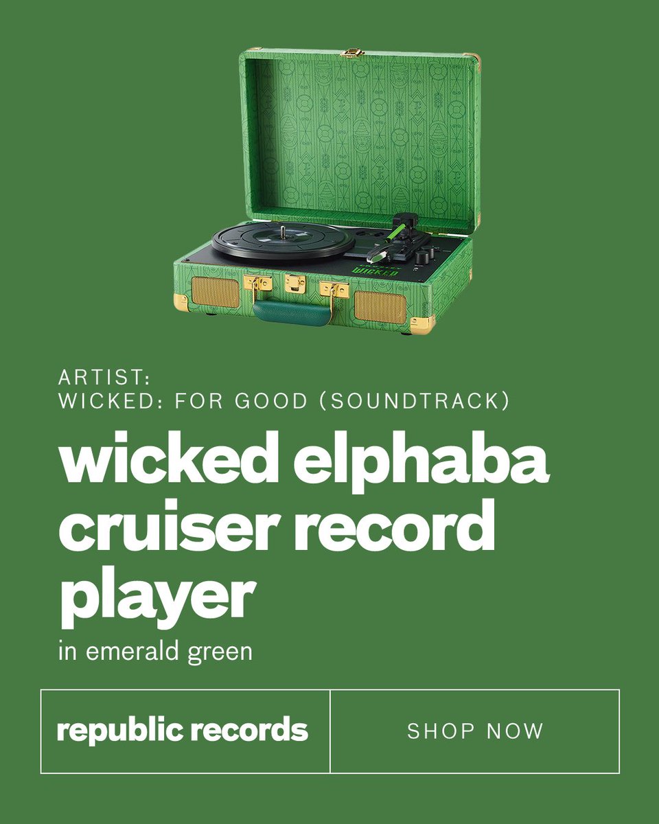 RepublicRecords's tweet image. pink goes good with green 🩷 💚

republicrecords.com/pages/wicked-f…