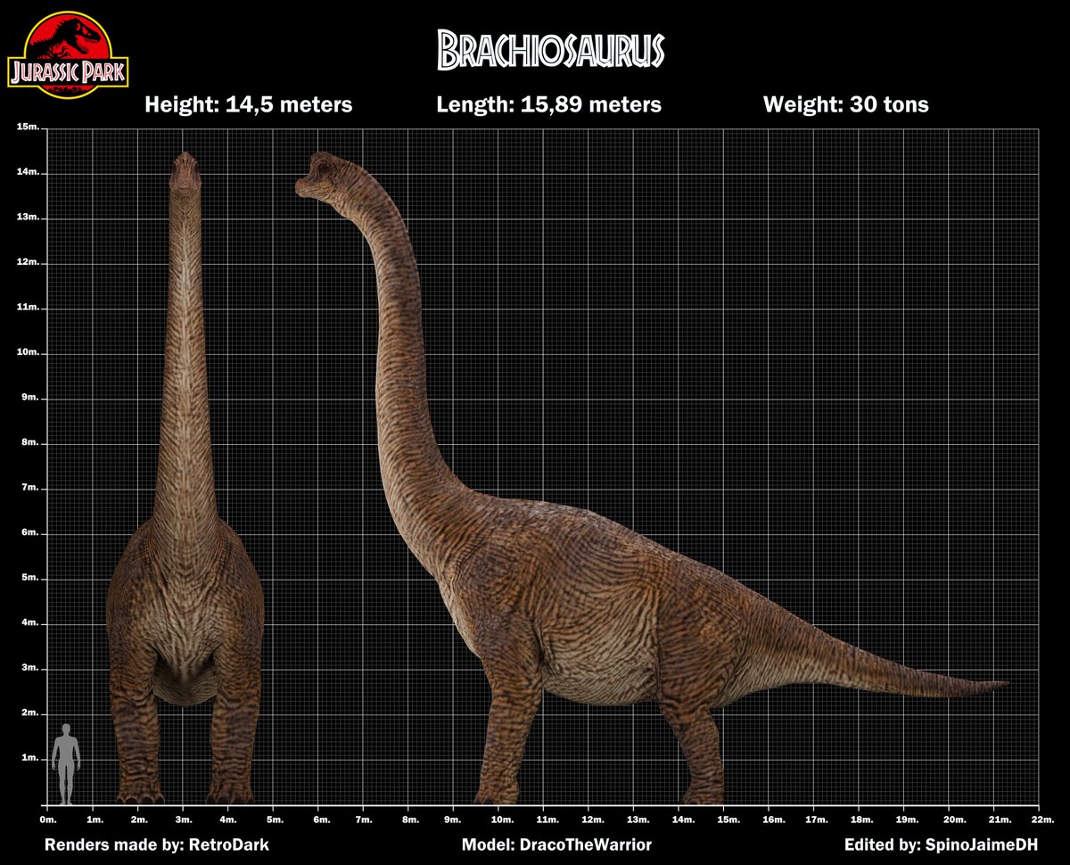 JaimenivoresD's tweet image. Here are several size comparisons I've made of the dinosaurs seen in Jurassic Park. I hope you like them.  Credits to @RetroMexicanArt  and @EmilianoHuman  for the renders used in the images. #jurassicpark #sizedifferent  #dinosaurs