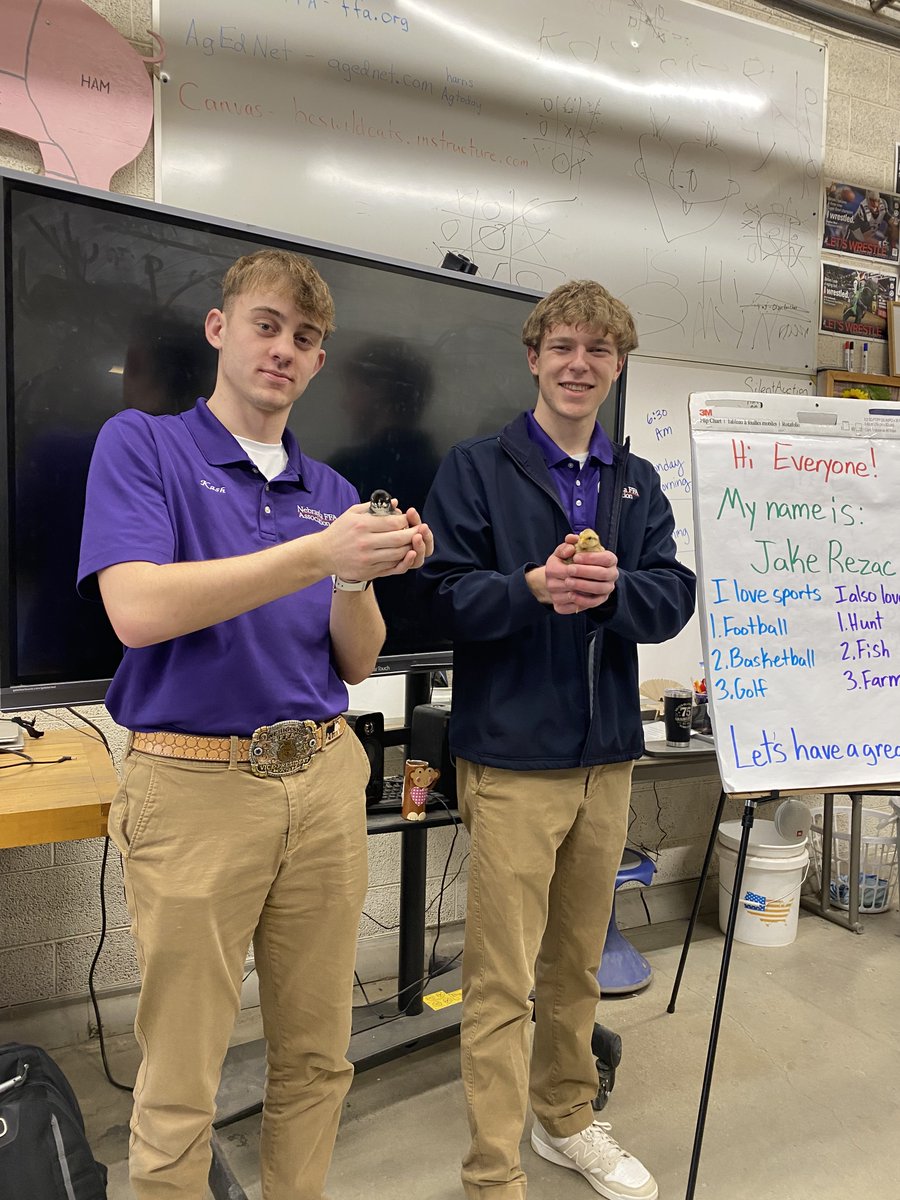 BCSWildcats's tweet photo. Huge shoutout to State FFA President Jake and State VP Kash for coming and hosting workshops with our ag students and FFA students yesterday! We had so much fun &amp; learned lots. Can’t wait to Step Up and Stand Out next month at convention with you all! Enjoy the windy west boys 😜 https://t.co/5DMNFcYZm7