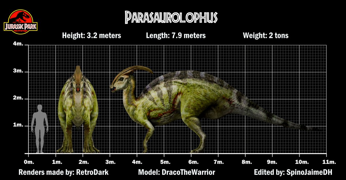 JaimenivoresD's tweet image. Here are several size comparisons I've made of the dinosaurs seen in Jurassic Park. I hope you like them.  Credits to @RetroMexicanArt  and @EmilianoHuman  for the renders used in the images. #jurassicpark #sizedifferent  #dinosaurs