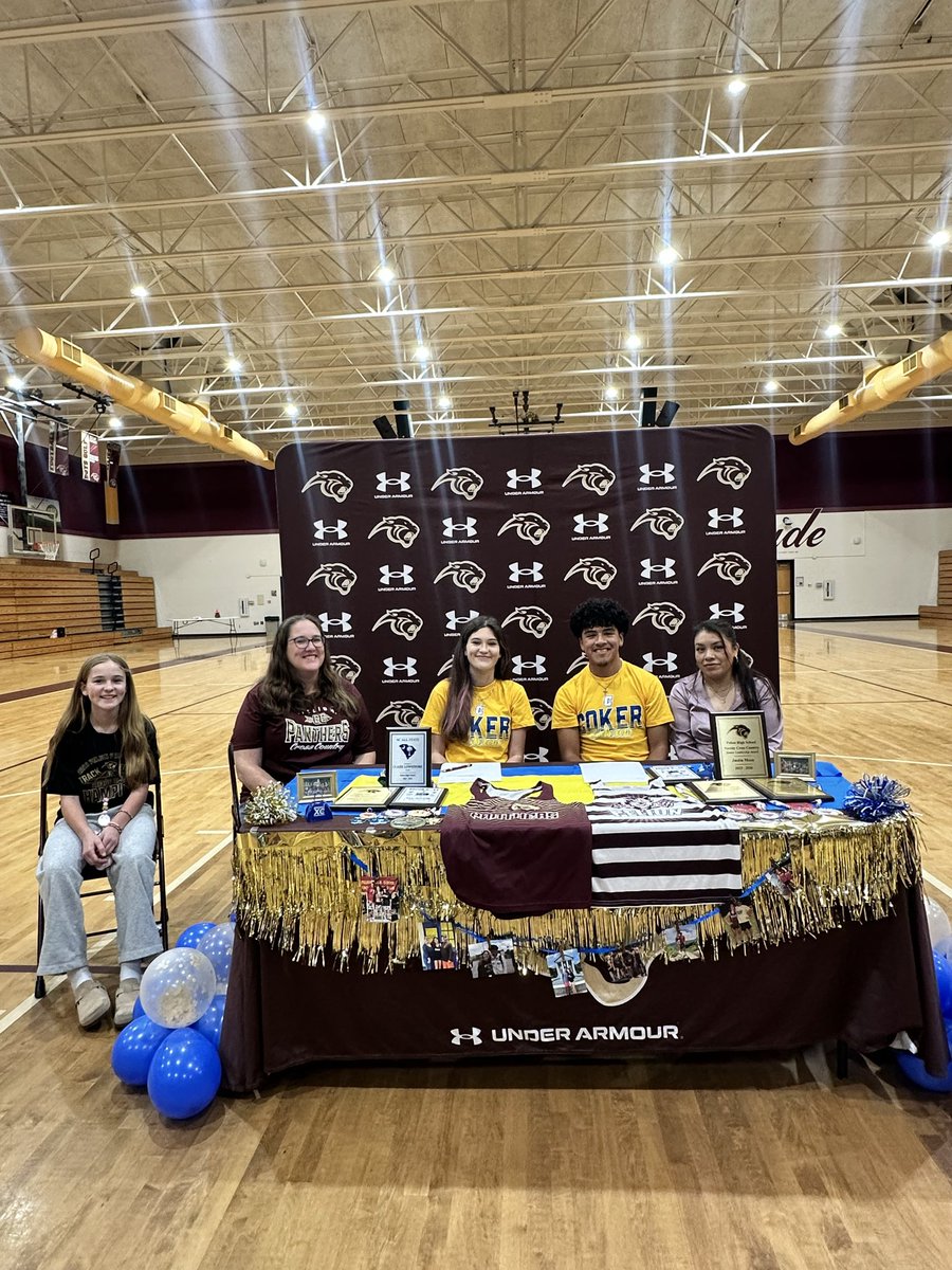 Congratulations to Justin Meza and Claire Lowrimore on signing to continue their academic and athletic career at Coker College! Both Justin and Clair plan on running XC, indoor and outdoor track for the Cobras! Congratulations Justin and Claire! <a href="/LouatTheState/">Lou Bezjak</a>