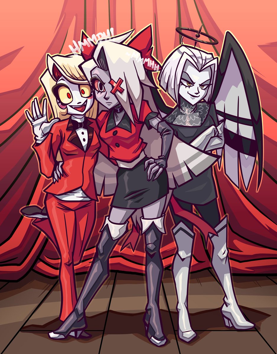 PolyKigu's tweet photo. A commission for @zahrasPride of a Vaggi kigurumi having some fun under the mask 

#hazbinhotel #kigurumi https://t.co/lmax2aG3Jn
