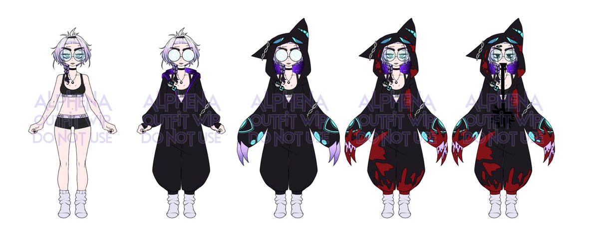 「Horror onesie outfit that I intend to ge」|Alphena 🌌 Void Witch VTuberのイラスト