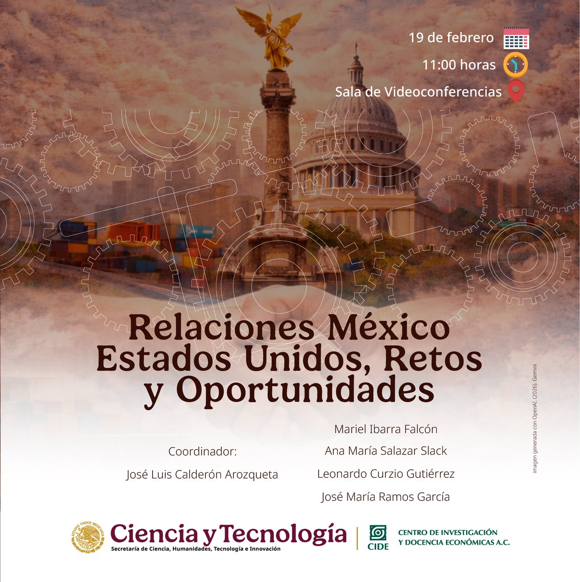 #AgendaCIDE | La División de Estudios sobre el Desarrollo (<a href="/ded_cide/">División de Estudios sobre el Desarrollo</a>) te invita a participar en la Mesa de análisis "Relaciones México Estados Unidos, Retos y Oportunidades".

🗓️ 19 de febrero | 11:00 horas
📍 Sala de Videoconferencias, #CIDE Santa Fe
📺 bit.ly/4ajYcMK