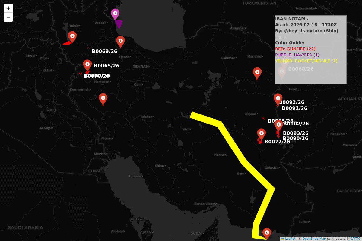 BREAKING:

Iran has issued a NOTAM for missile tests toward the Gulf of Oman.

It appears to be preparing to test anti-ship ballistic missiles with warheads larger than many cruise missiles.
