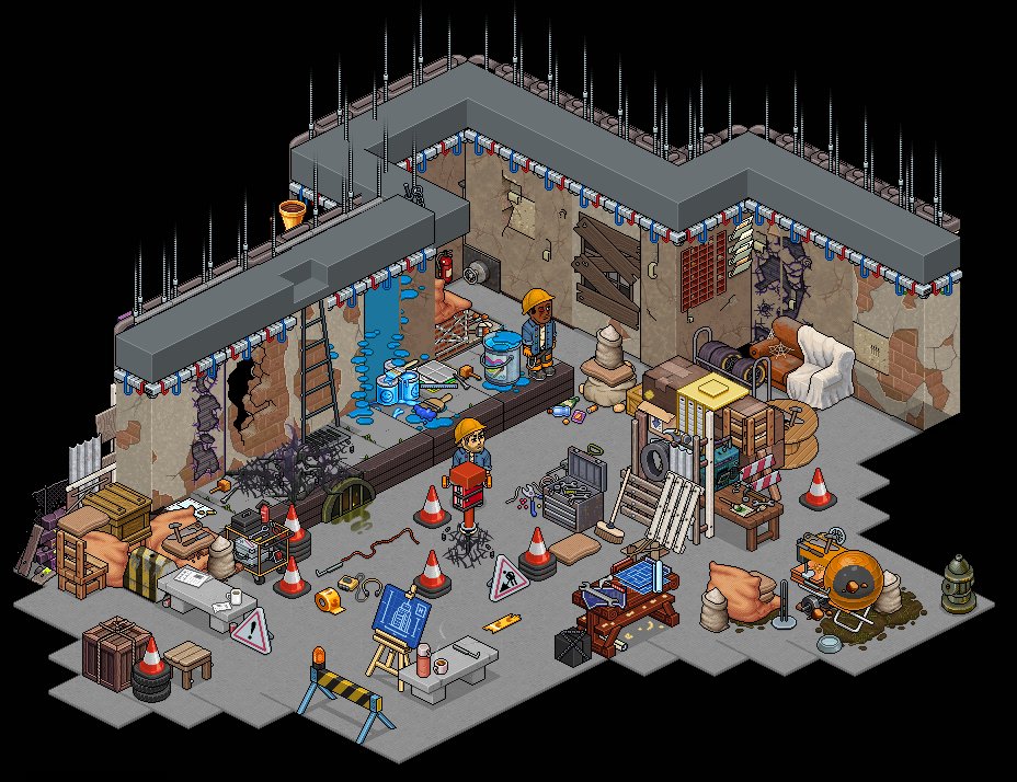 Builders at Work... #habbo #habbobuild <a href="/Habbo/">Habbo</a>