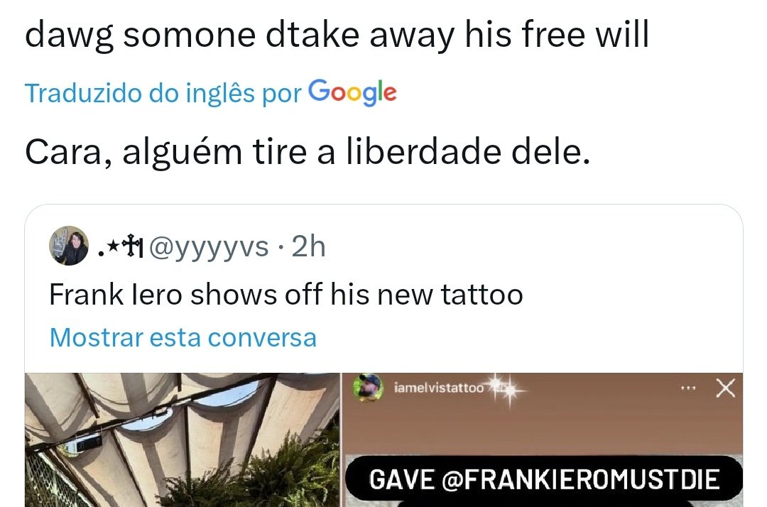 yyyyvs's tweet image. gente pelo amor de deus espalhei uma fake news sem querer e os gringos estao acabando com o frank nos quotes do meu tweet chamando ele de favelado e dizendo q so tem tatuagem feia to mt mal mds