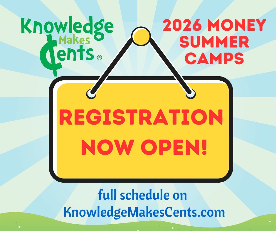 KMCents's tweet photo. Money Camp registration is open!

To see the schedule &amp; to register: 
Visit our website www.KnowledgeMakesCents. Go to Programs. Click on one of the Summer Camp Programs. Click on REGISTRATION &amp; SCHEDULE.

#2026summercamp #Spiritofmath #LearningRX #DonMills #RichmondHill https://t.co/YXPKiAB7bT
