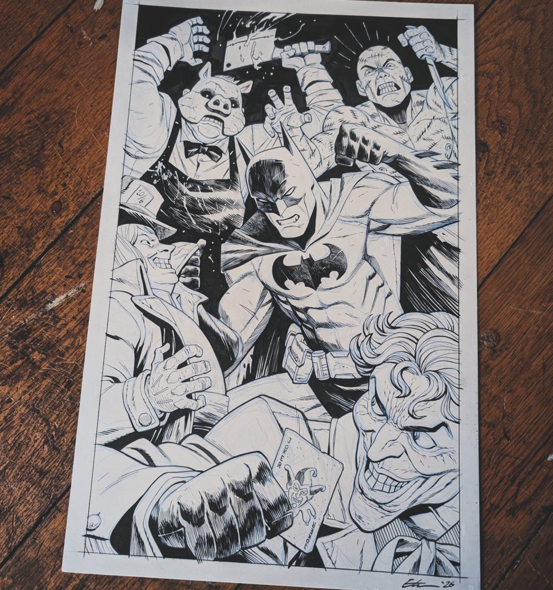 POP_MYTH's tweet photo. Fully inked 11x17 Batman commission ✒️ https://t.co/9F9fUtFoOl