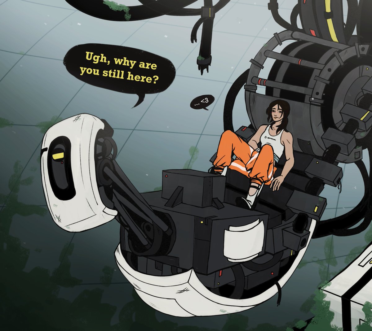 [18] GLaDOS would cry if Chell tried to leave tho #Portal