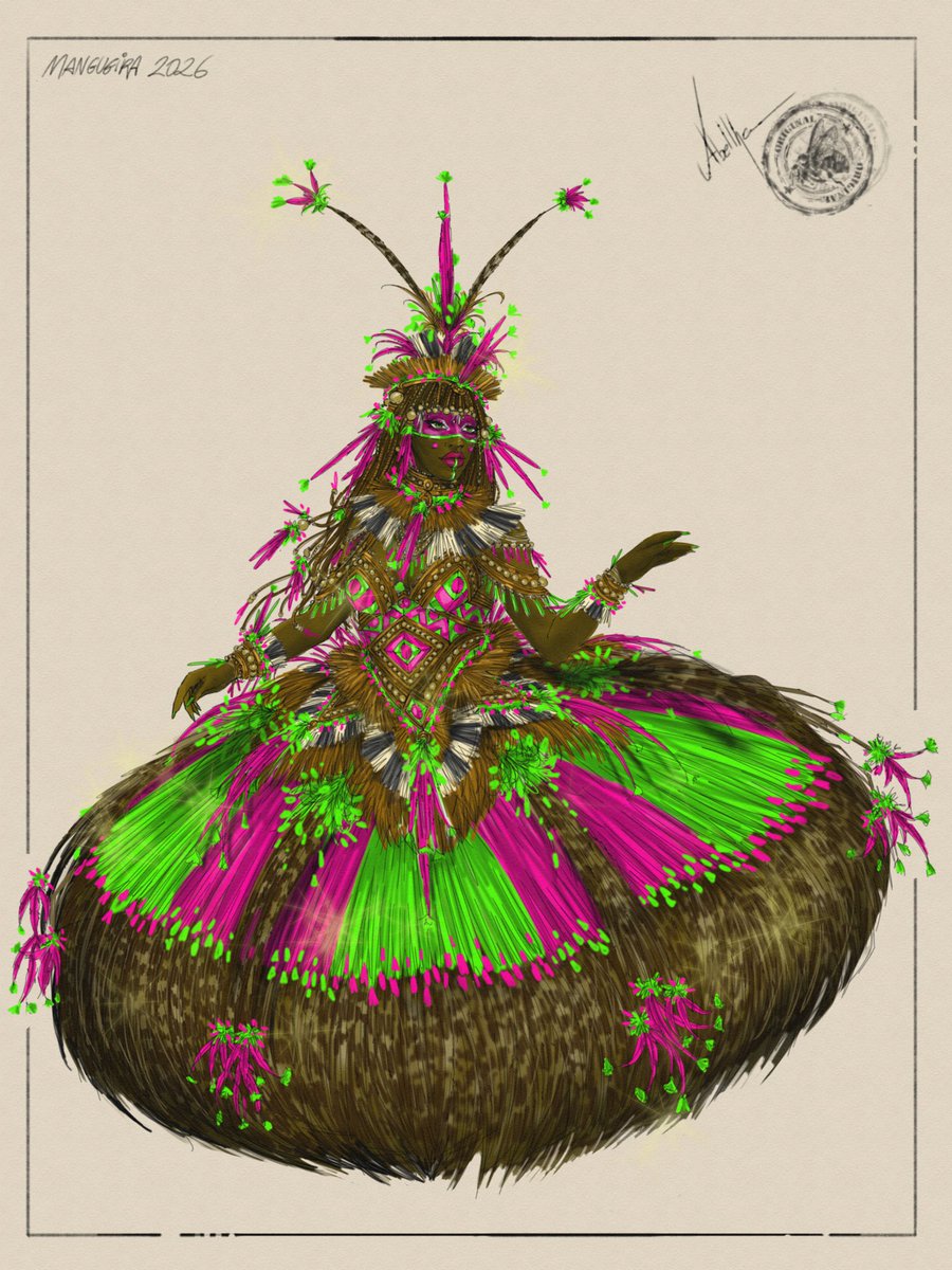 sou_abelhaa's tweet image. A incomparável Cintya Santos, porta-bandeira Estandarte de Ouro de 2026!
#Carnaval2026 #Mangumagazine #Globeleza