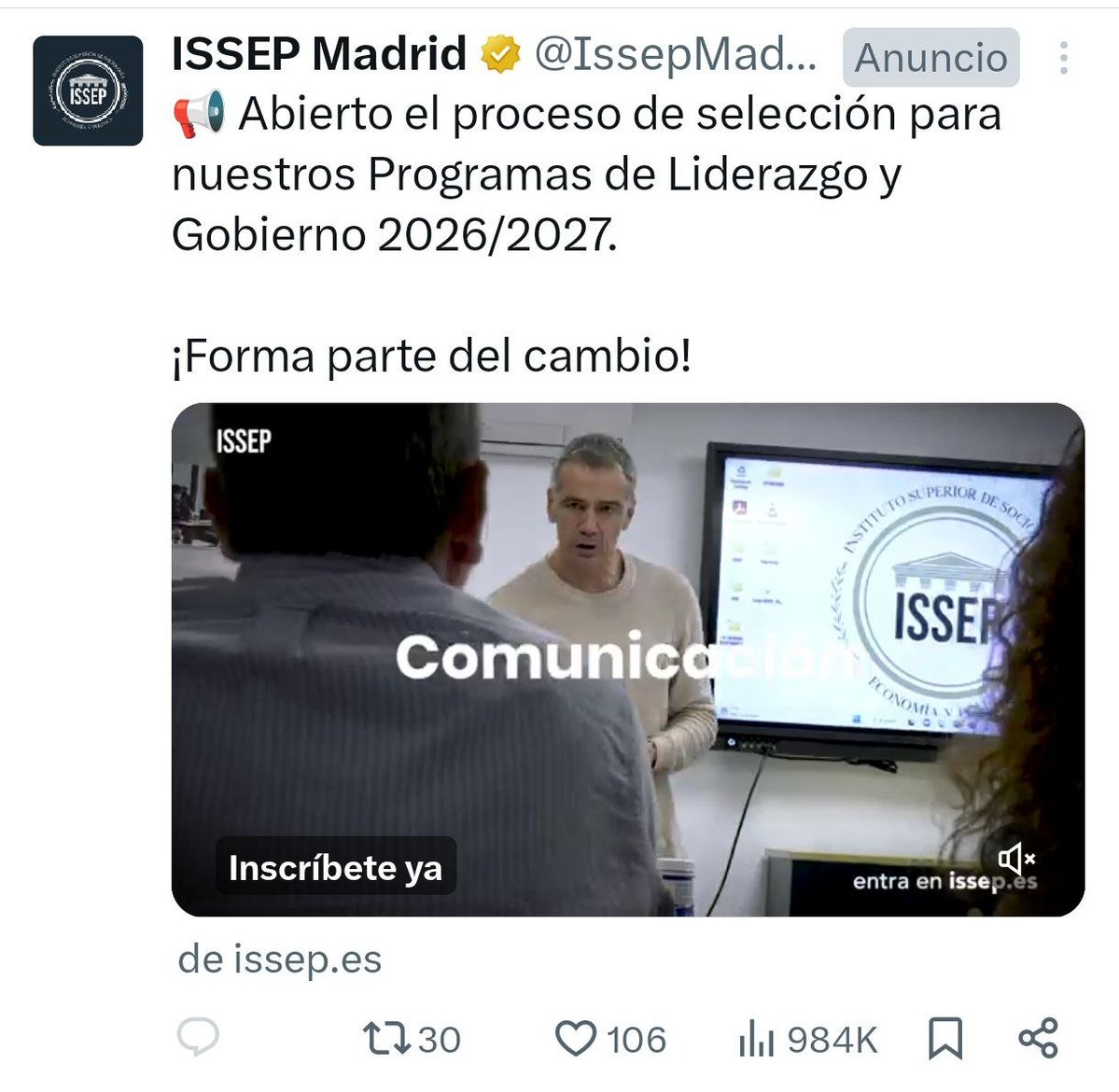 No paran de aparecer chiringuitos para que Toni Cantó siga viviendo del cuento, ayer justamente me salía publicidad del ISSEP la escuela de formación para líderes de VOX, también se está anunciando el curso avanzado con Albert Rivera UTAMED propiedad del fondo sionista KKR