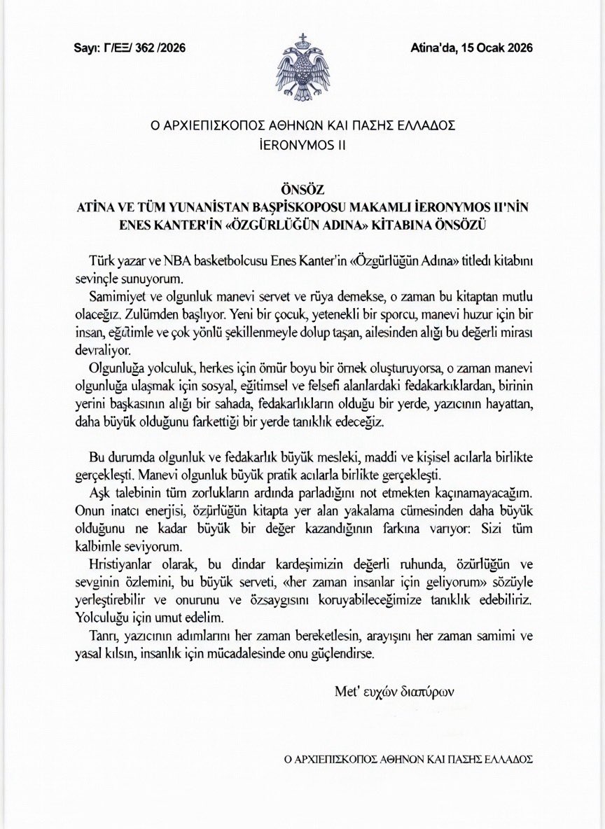 Enes Freedom Book tweet media